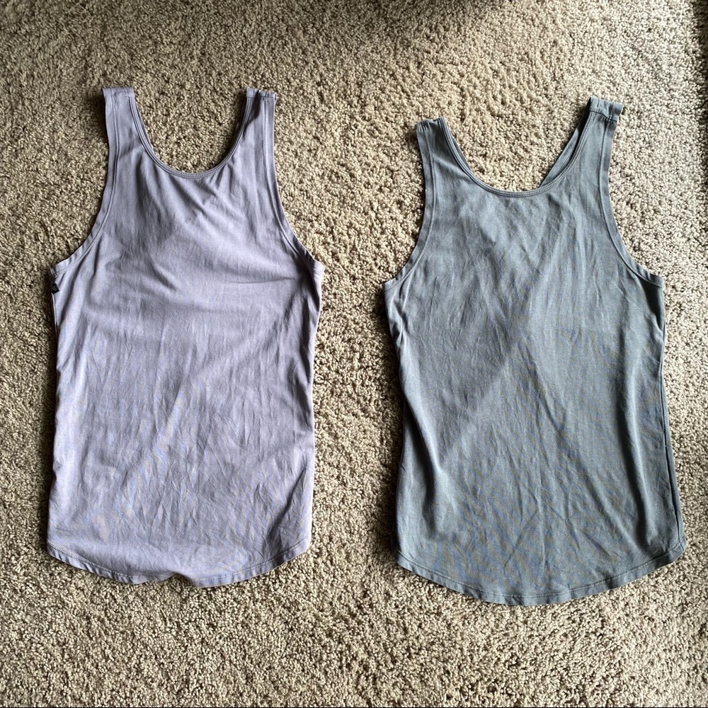 P’tula Ashley tanks in gray and green
